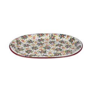 Talerz ceramiczny ręcznie malowany 29 owalny Olimp