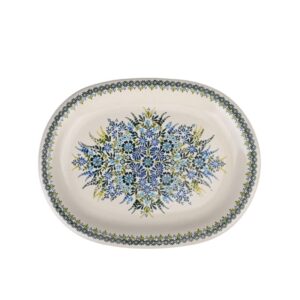Talerz ceramiczny ręcznie malowany 29 owalny Olimp