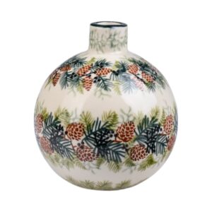 Wazonik ceramiczny ręcznie malowany kulka