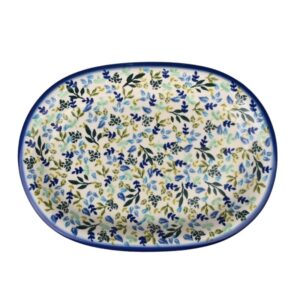 Talerz ceramiczny ręcznie malowany 36 owalny Olimp