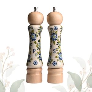 Komplet młynków ceramiczny ręcznie zdobiony