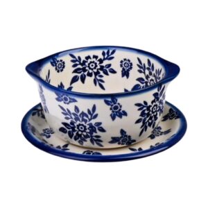 Zestaw ceramiczny ręcznie malowany - bulionówka 0,3 + spodek