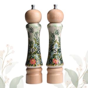 Komplet młynków ceramiczny ręcznie zdobiony
