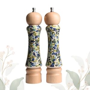 Komplet młynków ceramiczny ręcznie zdobiony