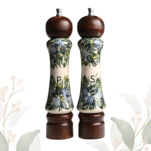 Komplet młynków ceramiczny ręcznie zdobiony