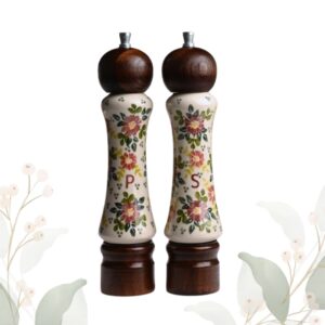 Komplet młynków ceramiczny ręcznie zdobiony