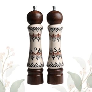Komplet młynków ceramiczny ręcznie zdobiony