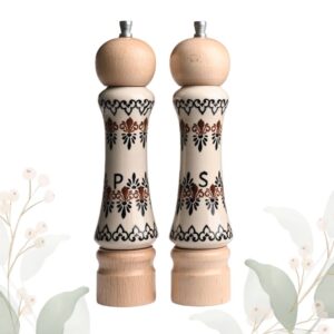 Komplet młynków ceramiczny ręcznie zdobiony